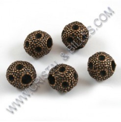 Metal bead 11mm, Antique...