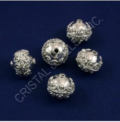 Metal bead 18x16mm, Nickel