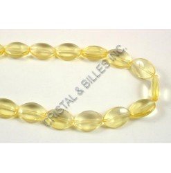 Glass oval Yellow 19x13mm -...
