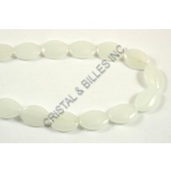 Verre oval Blanc 19x13mm -...