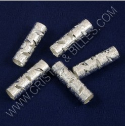 Metal bead tube 15x6mm, Silver