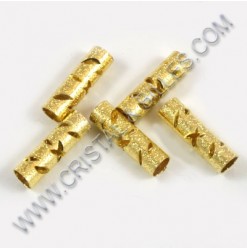 Metal bead tube 15x6mm, Gold
