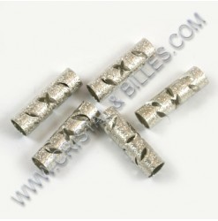 Metal bead tube 15x6mm, Nickel