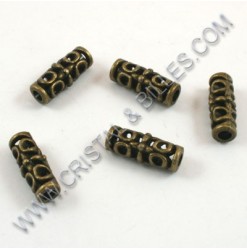 Metal bead tube 19x7mm,...
