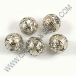 Metal bead 15mm, Nickel