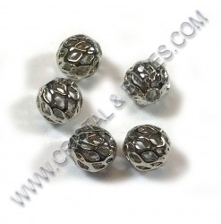 Metal bead filigree 08mm,...