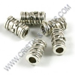 Bille metal 9x5mm, Argent...