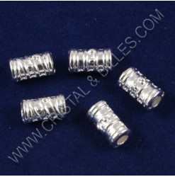 Metal bead 9x5mm, Silver