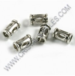 Metal bead tube 10x6mm,...