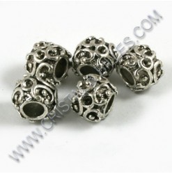 Bille metal 11x9mm, Argent...