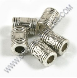 Metal bead tube 10x7mm, Nickel