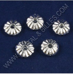 Metal bead 8.5x3.5mm, Silver