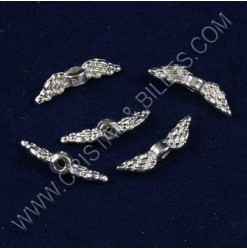 Metal bead wing 12x3mm, Silver