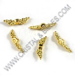 Metal bead wing 12x3mm, Gold