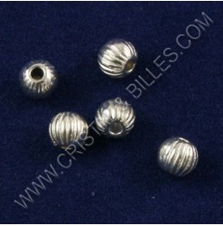 Bille metal 4mm, Argent