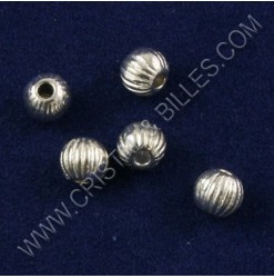 Metal bead 4mm, Silver