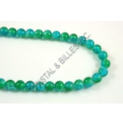Glass bead 10mm Crackle,...
