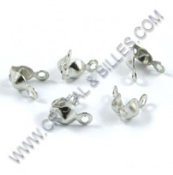 Bead tip 8x4mm, Silver