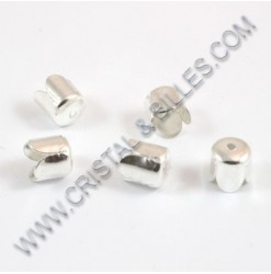 Connector end 8x6.5mm, Silver