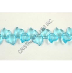 Verre coeur Aqua15 x 20mm -...