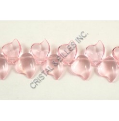 Glass heart Pink 15 x 20mm...