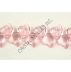 Verre coeur Rose 15 x 20mm...