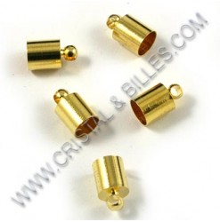 Cord end 10x6mm, Gold