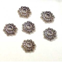 Bead cap 8mm, Antique silver