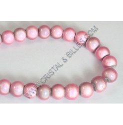 Glass round miracle Pink...