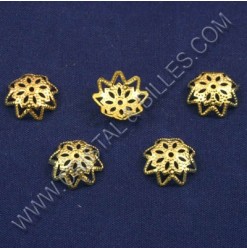 Bead cap 11mm, Gold