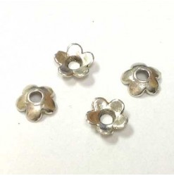 Bead cap 6.5mm, Antique silver