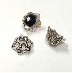 Bead cap 10mm, Antique Silver