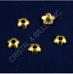 Bead cap 6.5mm, Gold