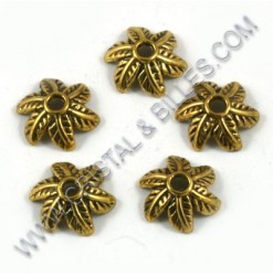 Bead cap 11mm, Antique gold