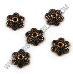 Bead cap 10mm, Antique copper