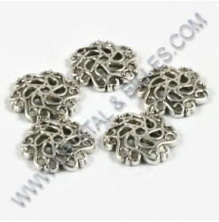 Bead cap 13mm, Antique silver