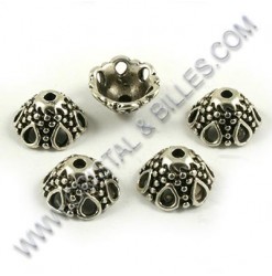 Bead cap 12x7mm, Antique...