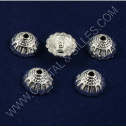 Bead cap 10x5.5mm, Silver