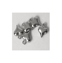 Pendant heart 10mm, Nickel