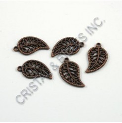 Charm leaf 15x10mm, Antique...