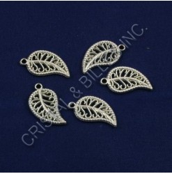 Charm leaf 15x10mm, Antique...