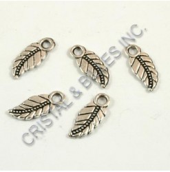 Charm leaf 14x7mm, Antique...