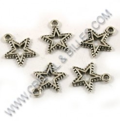 Charm star 17x15mm, Antique...