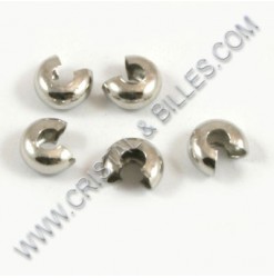 Crimp cover 3mm, Nickel