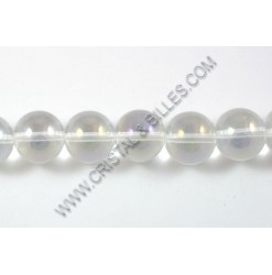 Glass round Crystal AB,...