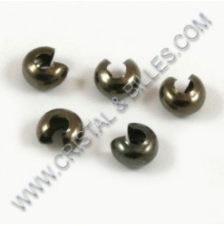 Crimp cover 5mm, Black nickel