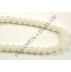 Glass round White 06mm -...