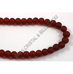 Glass round matte Red 04mm...