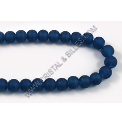 Glass round matte Blue 04mm...