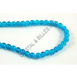 Glass bead 04mm Crackle, Aqua